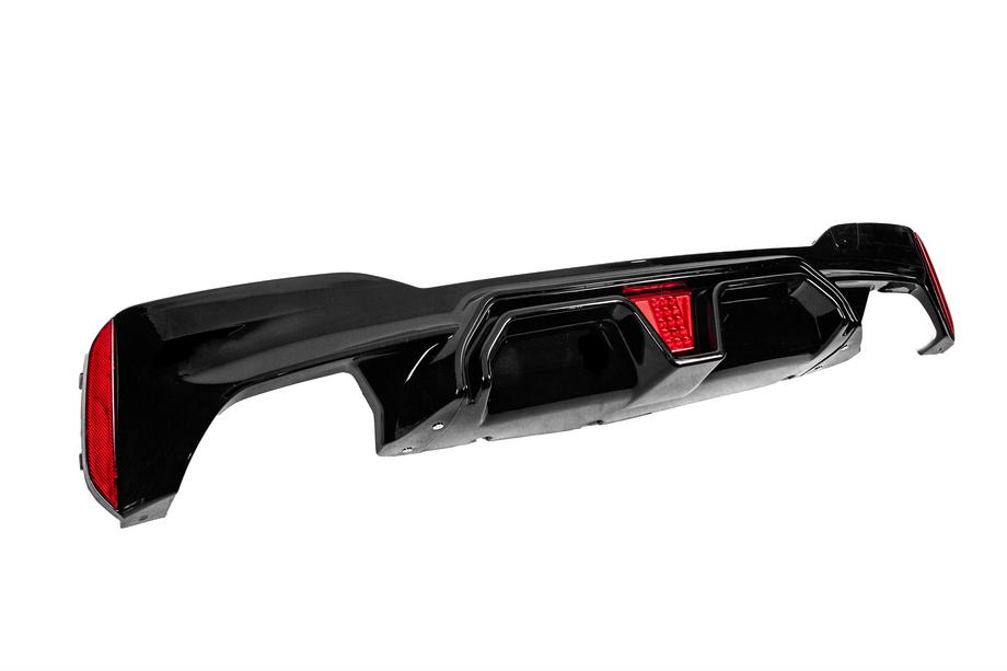 BMW 5er G30/G31 2017–2023 Heckstoßstangen-Diffusor CS-Style LED (für M-Sport/M5 F90, ABS) Foto 3