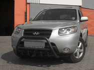 Hyundai Santa Fe 2 2006-2012 Frontschutzbügel WT003 Schwarz (Edelstahl) Foto 3