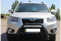 Hyundai Santa Fe 2 2006-2012 Frontschutzbügel WT003 Schwarz (Edelstahl) Foto 1