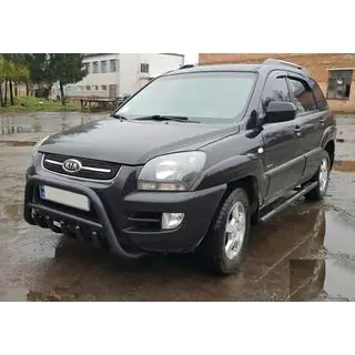 Frontschutzbügel WT003 Schwarz (Edelstahl) Kia Sportage 2004-2010 Foto 3