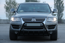 Volkswagen Touareg 2002–2010 Frontbügel WT003 Black Special (Edelstahl) Foto 5