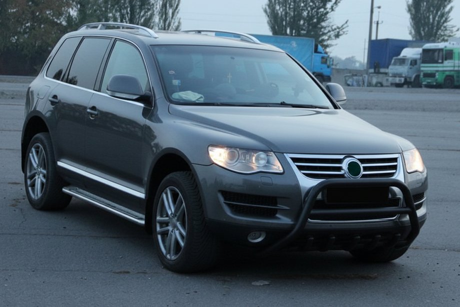 Volkswagen Touareg 2002–2010 Frontbügel WT003 Black Special (Edelstahl) Foto 3