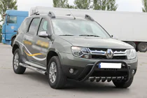Renault Duster 2008–2017 Frontbügel mit Aufschrift WT004 Schwarz (Edelstahl) Foto 2