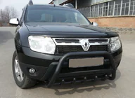 Renault Duster 2008–2017 Frontbügel mit Aufschrift WT004 Schwarz (Edelstahl) Foto 1