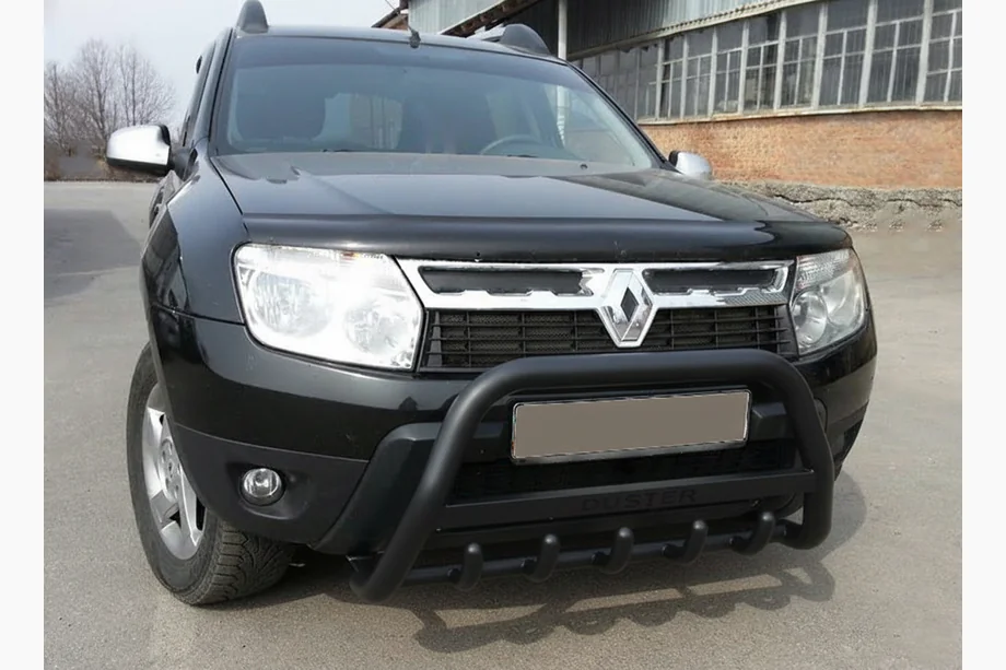 Renault Duster 2008–2017 Frontbügel mit Aufschrift WT004 Schwarz (Edelstahl) Image