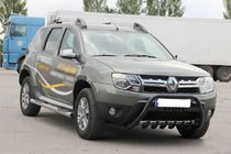 Dacia Duster 2008-2018 Frontbügel mit Aufschrift WT004 Schwarz (Edelstahl) Foto 2