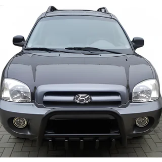 Frontschutzbügel WT003 Schwarz (Edelstahl) Hyundai Santa Fe 1 2000-2006 Foto 3