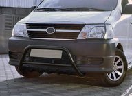 Toyota HiAce Frontbügel WT003 Schwarz Edelstahl Foto 1