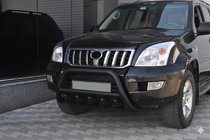 Toyota Land Cruiser Prado 120 2002-2009 Niedriger Frontbügel WT003 Schwarz (Edelstahl) Foto 1