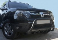 Renault Duster 2008–2017 Frontbügel ohne Schriftzug WT003 Schwarz (Edelstahl) Foto 3