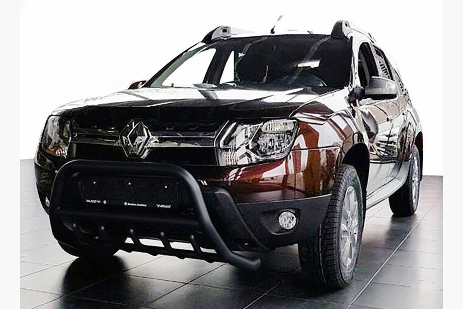 Dacia Duster 2008-2018 Frontbügel ohne Schriftzug WT003 Schwarz (Edelstahl) Foto 1