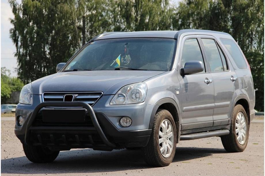 Honda CRV 2001-2006 Frontschutzbügel WT003 Schwarz (Edelstahl) Image