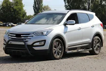 Hyundai Santa Fe 3 2012-2018 Frontbügel WT003 Schwarz (Edelstahl) Foto 1