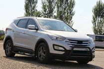 Hyundai Santa Fe 3 2012-2018 Frontbügel WT003 Schwarz (Edelstahl) Foto 4