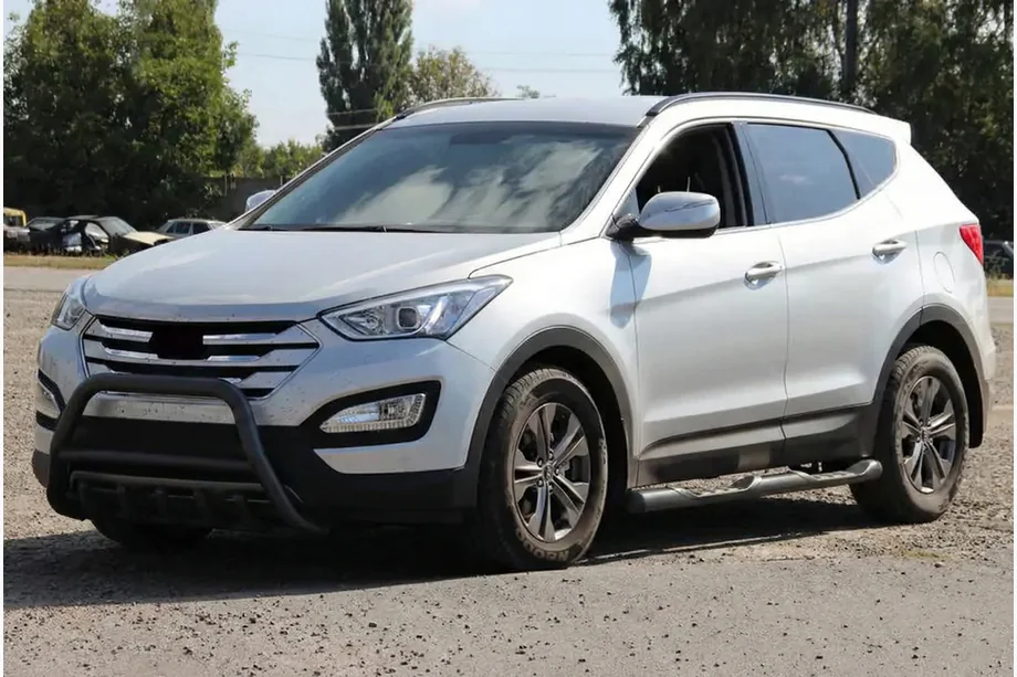 Hyundai Santa Fe 3 2012-2018 Frontbügel WT003 Schwarz (Edelstahl) Image