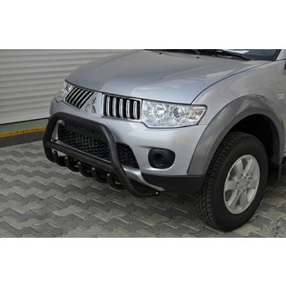 Frontschutzbügel WT003 Schwarz (Edelstahl) Mitsubishi L200 2006-2015 Foto 1