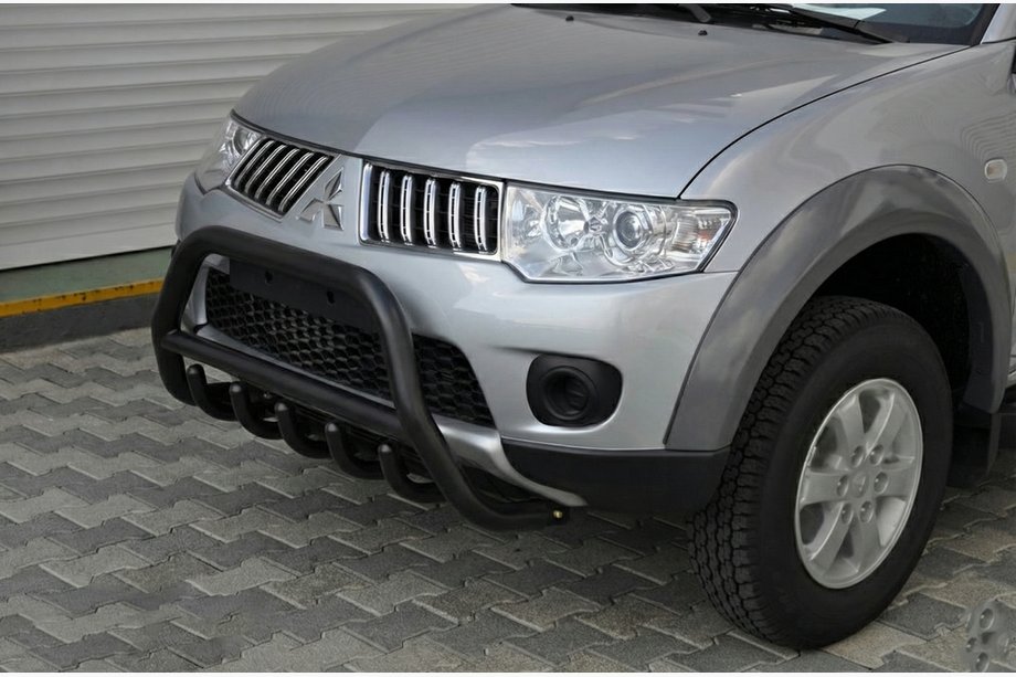 Mitsubishi Pajero Sport 2008-2015 Frontschutz WT003 Schwarz (Edelstahl) Image
