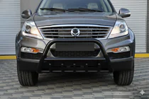 SsangYong Rexton I 2001-2017 Frontbügel WT003 Schwarz Edelstahl Foto 1