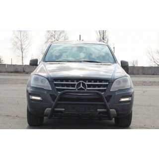Frontschutzbügel WT003 Schwarz (Edelstahl) Mercedes ML W164 2005-2011 Foto 1