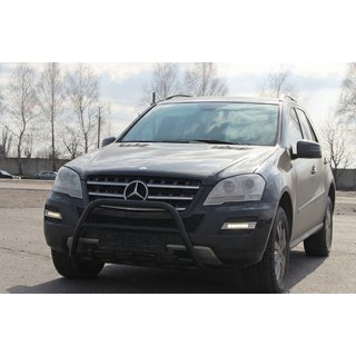 Frontschutzbügel WT003 Schwarz (Edelstahl) Mercedes ML W164 2005-2011 Foto 4