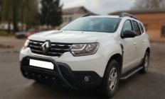 Renault Duster 2018-2024 Frontbügel mit Aufschrift WT004 Schwarz (Edelstahl) Foto 1