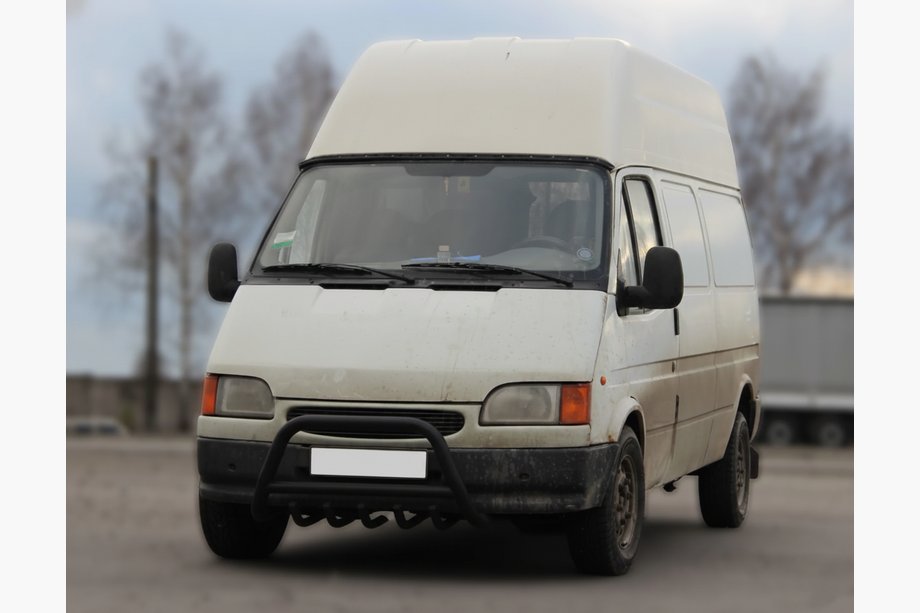 Ford Transit 1991-2000 Frontbügel WT003 Schwarz Edelstahl Image