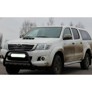 Frontbügel WT003 Schwarz Edelstahl Toyota Hilux 2006-2015 Foto 3