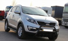 Kia Sportage 2010-2015 Frontbügel WT004 Schwarz (Edelstahl) Foto 3