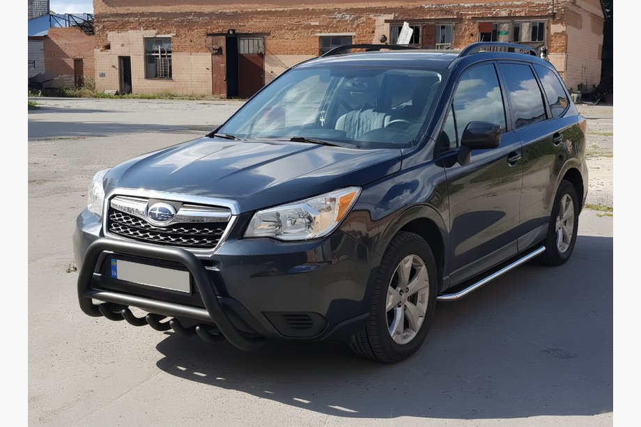 Subaru Forester 2013-2018 Frontbügel WT003 Schwarz Edelstahl Image