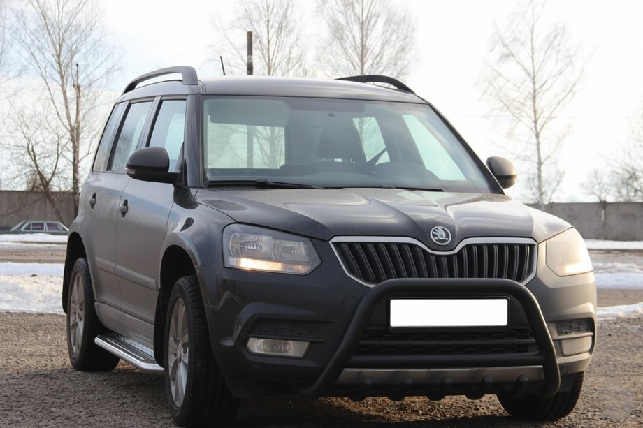 Skoda Yeti 2009-2017 Frontbügel WT003 Schwarz Edelstahl Image