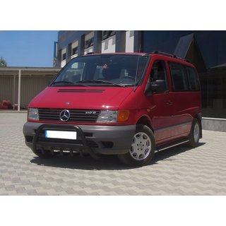 Frontschutzbügel WT003 Schwarz (Edelstahl) Mercedes Vito W638 1996-2003 Foto 4