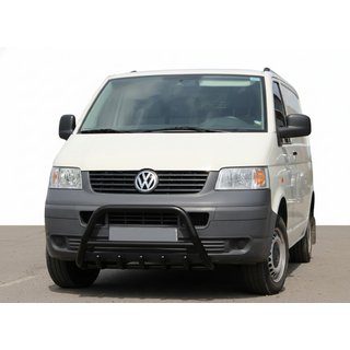 Frontschutzbügel WT003 Schwarz (Edelstahl) Volkswagen T5 Transporter 2003-2010 Foto 1