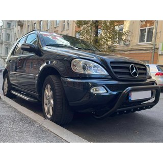 Frontschutzbügel WT003 Schwarz (Edelstahl) Mercedes ML W163 1997-2005 Foto 3