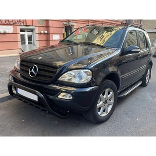 Frontschutzbügel WT003 Schwarz (Edelstahl) Mercedes ML W163 1997-2005 Foto 1