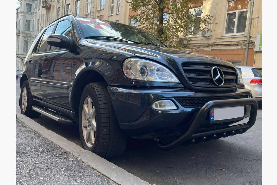 Mercedes ML W163 1997-2005 Frontschutzbügel WT003 Schwarz (Edelstahl) Foto 3