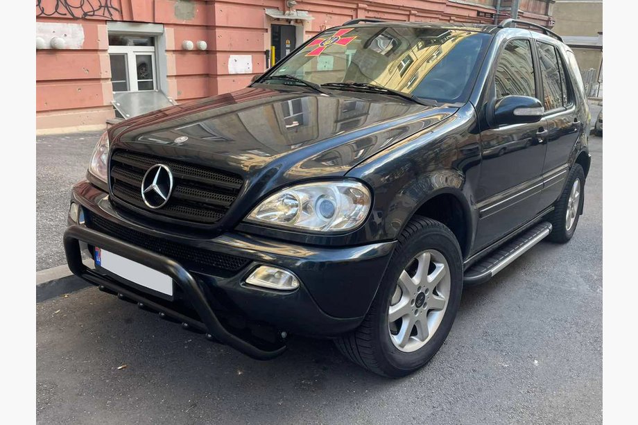 Mercedes ML W163 1997-2005 Frontschutzbügel WT003 Schwarz (Edelstahl) Foto 1