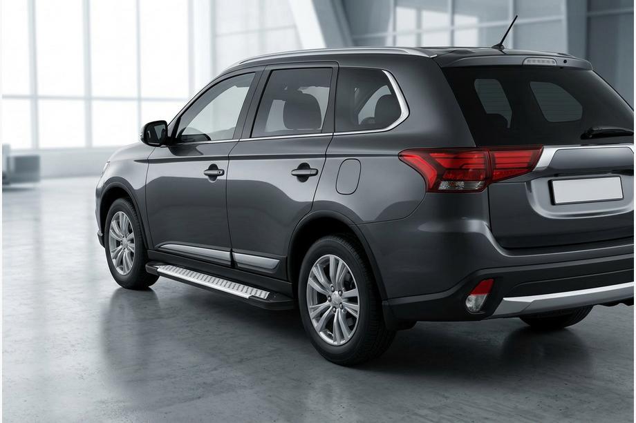 Mitsubishi Outlander 2012-2021 Trittbretter Allmond Grey (2 Stk., Alu) Image