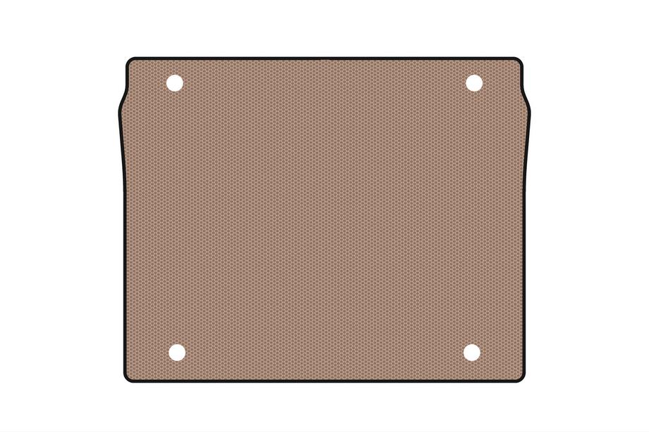 Fiat Doblo II 2010-2022 Gummimatte für Kofferraum Carsuit (5-Sitzer/Kurzer Radstand, beige) Foto 1