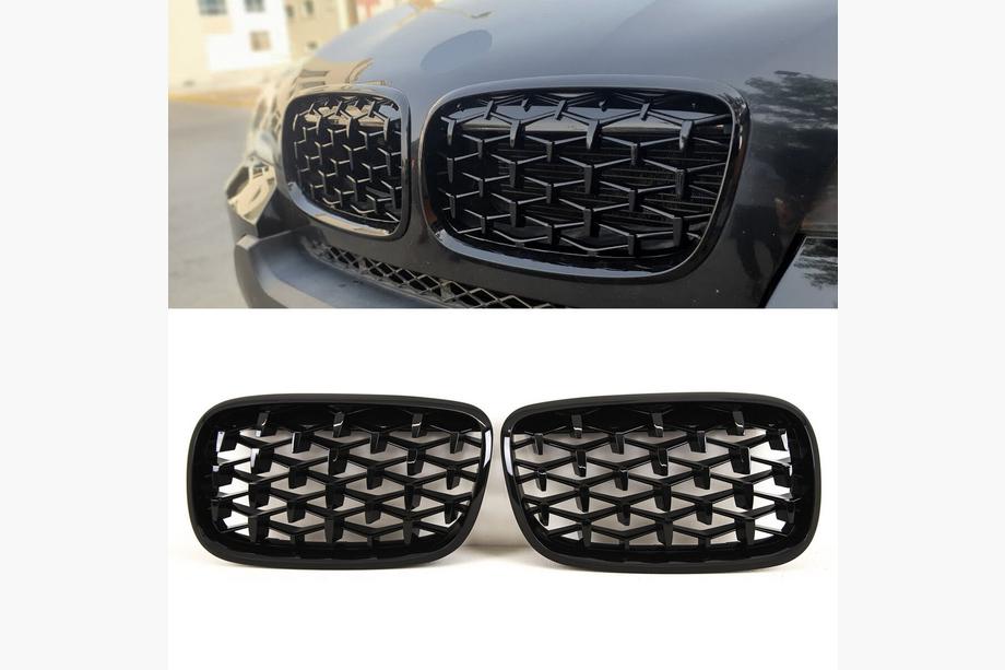 BMW X5 E70 2007-2013 Nieren Diamond Black (Schwarz Glanz) Foto 2