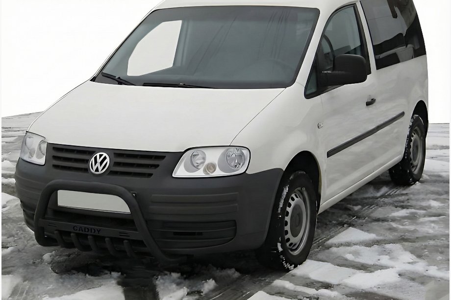 Volkswagen Caddy 2004-2010 Frontbügel WT004 Schwarz (Edelstahl) Image