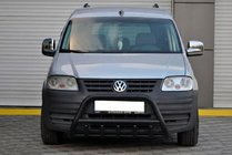 Volkswagen Caddy 2004-2010 Frontbügel WT003 Schwarz Edelstahl Foto 1