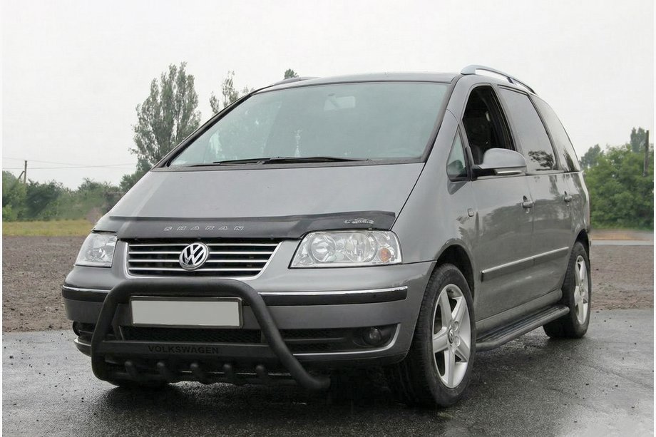 Volkswagen Sharan 2010-2023 Frontbügel WT004 Schwarz (Edelstahl) Foto 2