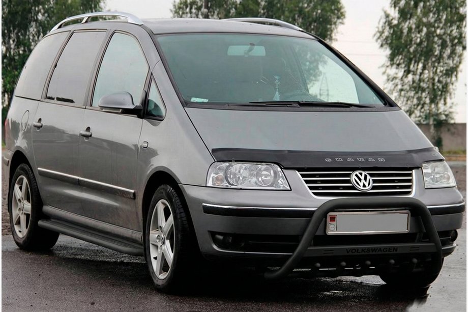 Volkswagen Sharan 2010-2023 Frontbügel WT004 Schwarz (Edelstahl) Foto 3
