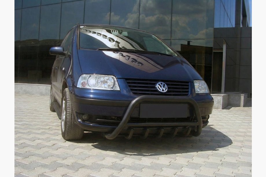 Volkswagen Sharan 2010-2023 Frontbügel WT003 Schwarz Edelstahl Foto 1