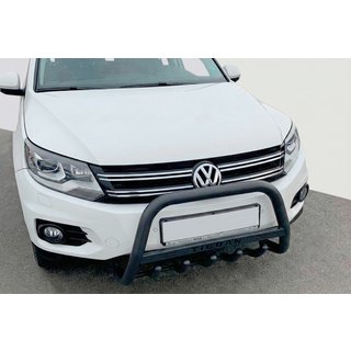 Frontbügel WT004 Schwarz (Edelstahl) Volkswagen Tiguan 2007-2016 Foto 3