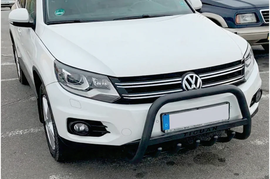 Volkswagen Tiguan 2007-2016 Frontbügel WT004 Schwarz (Edelstahl) Image