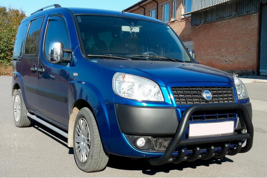 Fiat Doblo I 2005-2010 Frontbügel WT003 Schwarz Edelstahl Image