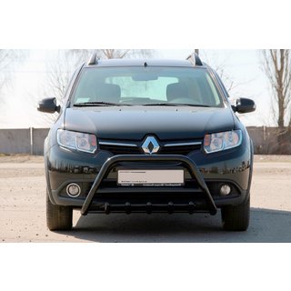 Frontbügel WT003 Schwarz Edelstahl Dacia Sandero 2013-2020 Foto 2
