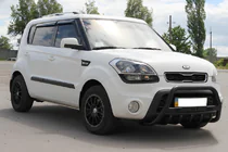 Kia Soul I 2008-2013 Frontbügel WT004 Schwarz (Edelstahl) Foto 2