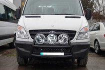 Mercedes Sprinter W906 2006–2018 Hoher Frontbügel WT018 Schwarz (Edelstahl) Foto 2